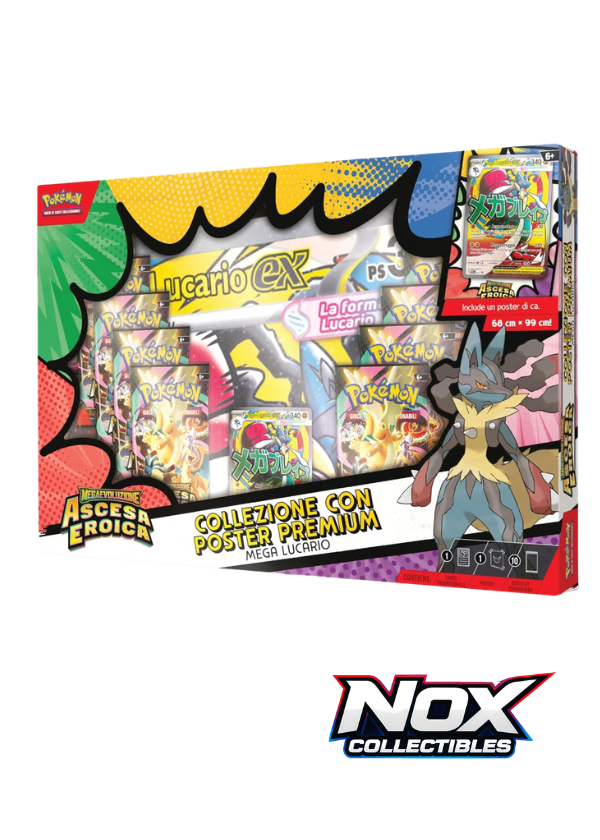 Collezione Ascesa Eroica con Poster Premium Mega Lucario (ITA)