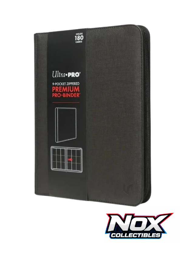 Ultra Pro - Album 9 tasche Pro-Binder Zippered Premium - Album 180 Carte Nero