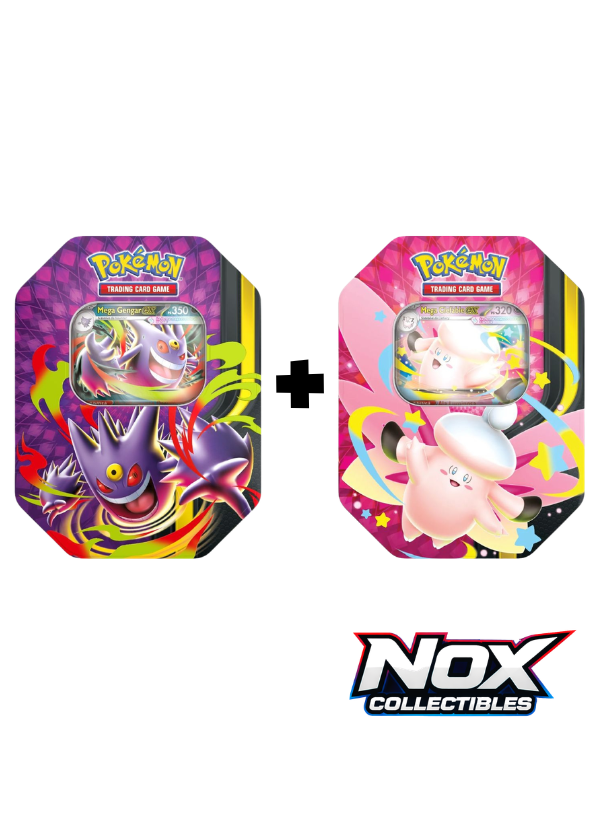 Tin da Collezione Chiarodiluna: Mega Clefable-ex+ Mega Gengar- ex(IT)
